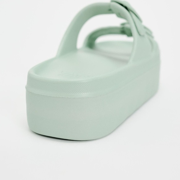 ZARA PLATFORM RUBBERIZED STRAPPY ATHLETIC SANDALS bloggers favorite - Picture 3 of 14